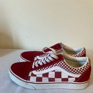 Vans Old Skool checkered red